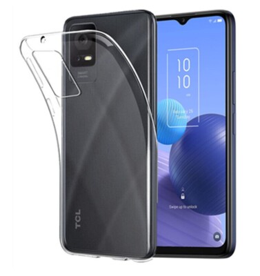 Custodia Slim TPU Trasparente + Pellicola In Vetro Temperato Per TCL 405 / 406 / 408 - Foto 2