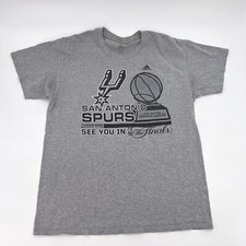 San Antonio SPURS Shirt Adult Large Finals West Champ Adidas Basketball NBA