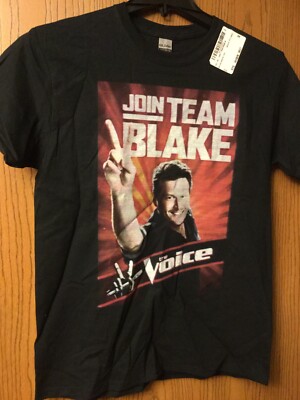 Blake Shelton   Join Team Blake...The Voice .   Black Shirt.  M.   NWT