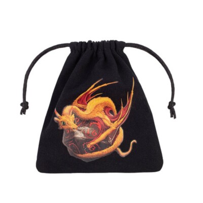 QWSBDRA171 - Dragon Black & adorable Dice Bag (Q Workshop)