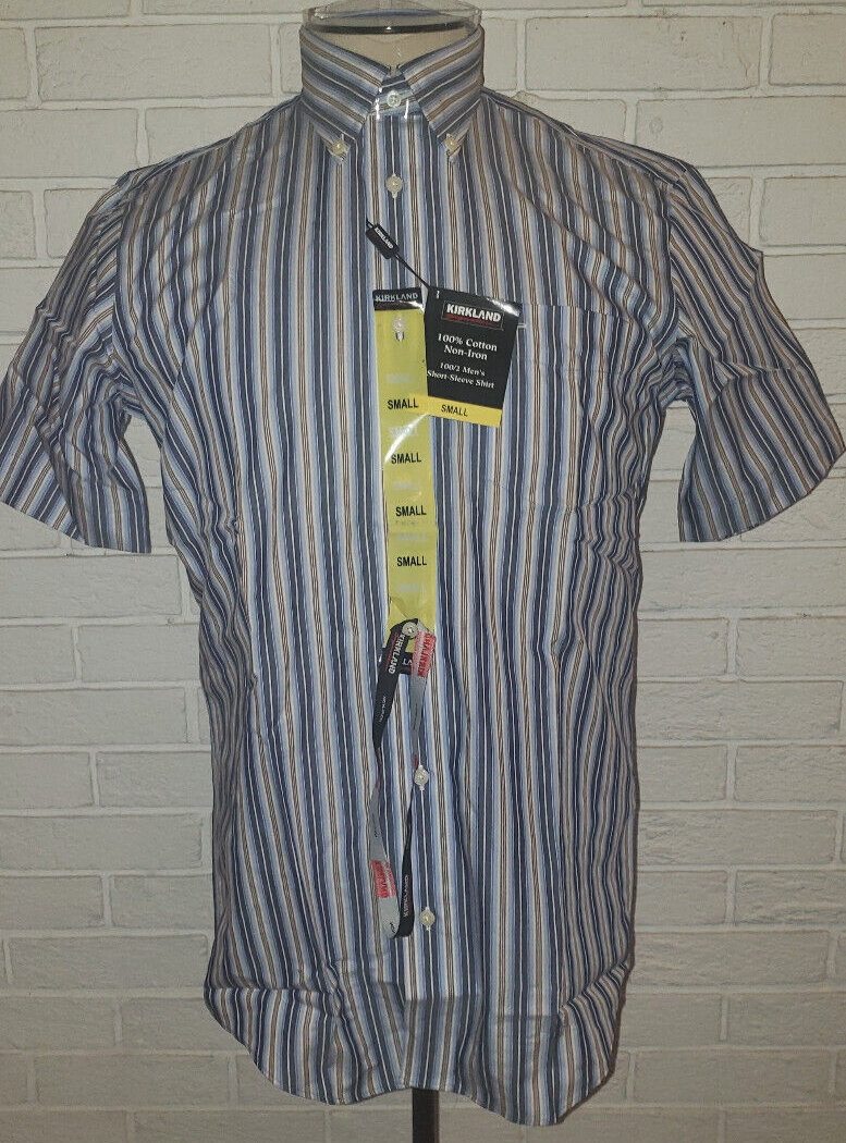 kirkland short sleeve dress shirts Kirkland Signature Men's 80/2 Non-Iron Button Up Dress Shirt