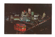 Vintage Post Card - Light-Up Night in Pittsburg As Seen From Duquesne Incline