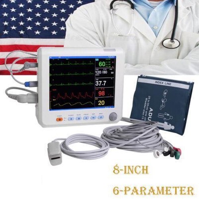 Vital Sign ICU Patient Monitor ECG NIBP RESP TEMP SPO2 PR 6-parameter Monitoring