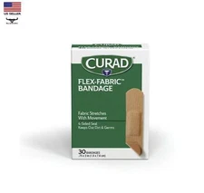 Curad Flex-Fabric,  3/4 Inches X 3 Inches bandages, 30 count