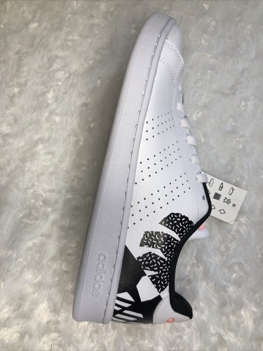 Adidas Advantage Graphic Lace Up Women's Sneakers Shoes White EH1112 Size 9,10 - Picture 5 of 12