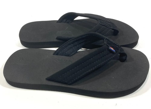 Rainbow Sandals Kids Sz 2-3 Grombows Soft Top Rubber Flip Flops Black 9” |  eBay