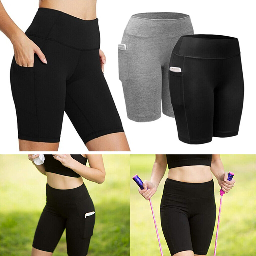 Women Activewear Workout Bike Yoga Shorts Stretch Mid Thigh Women Activewear Workout Bike Yoga Shorts Stretch Mid Thigh