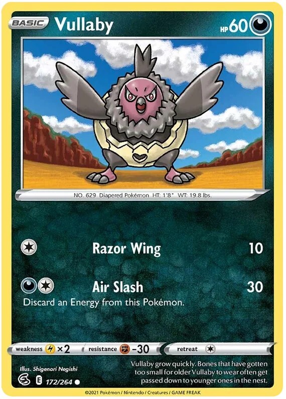 Vullaby Pokemon Fusion Strike TCG Card 172/264