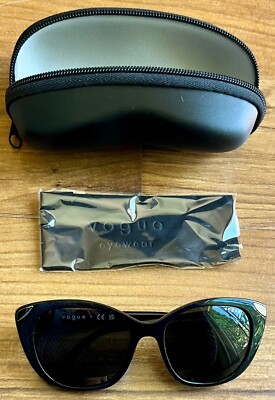Vogue Black Cat Eye Sunglasses With Case | eBay display picture 1