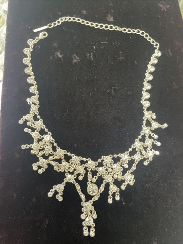 Fashion Rhinestone Jewelry Set Necklace, Bracelet, Earrings, & Ring Silver-Tone - Picture 2 of 7