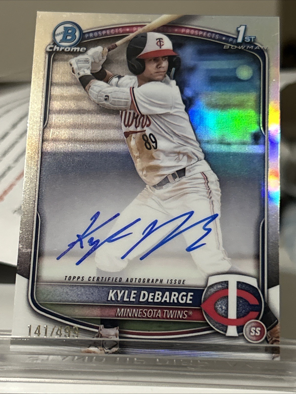 2025 Bowman Chrome Prospect Autographs Kyle DeBarge #CPA-KD Refractor /499