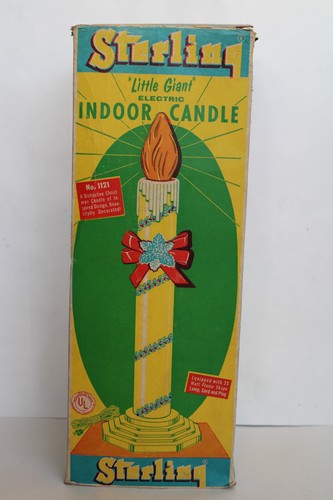 Vintage 1950's Sterling #1121 Little Giant Christmas Candle Light w/ Box (Works)