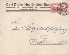 731031) Saargebiet Firmenblg. Bürobedarf Carl Didié Neunkirchen Saar