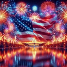 4th of July Diamond Art Kit for Adults Patriotic DIY Craft Home Decor Set