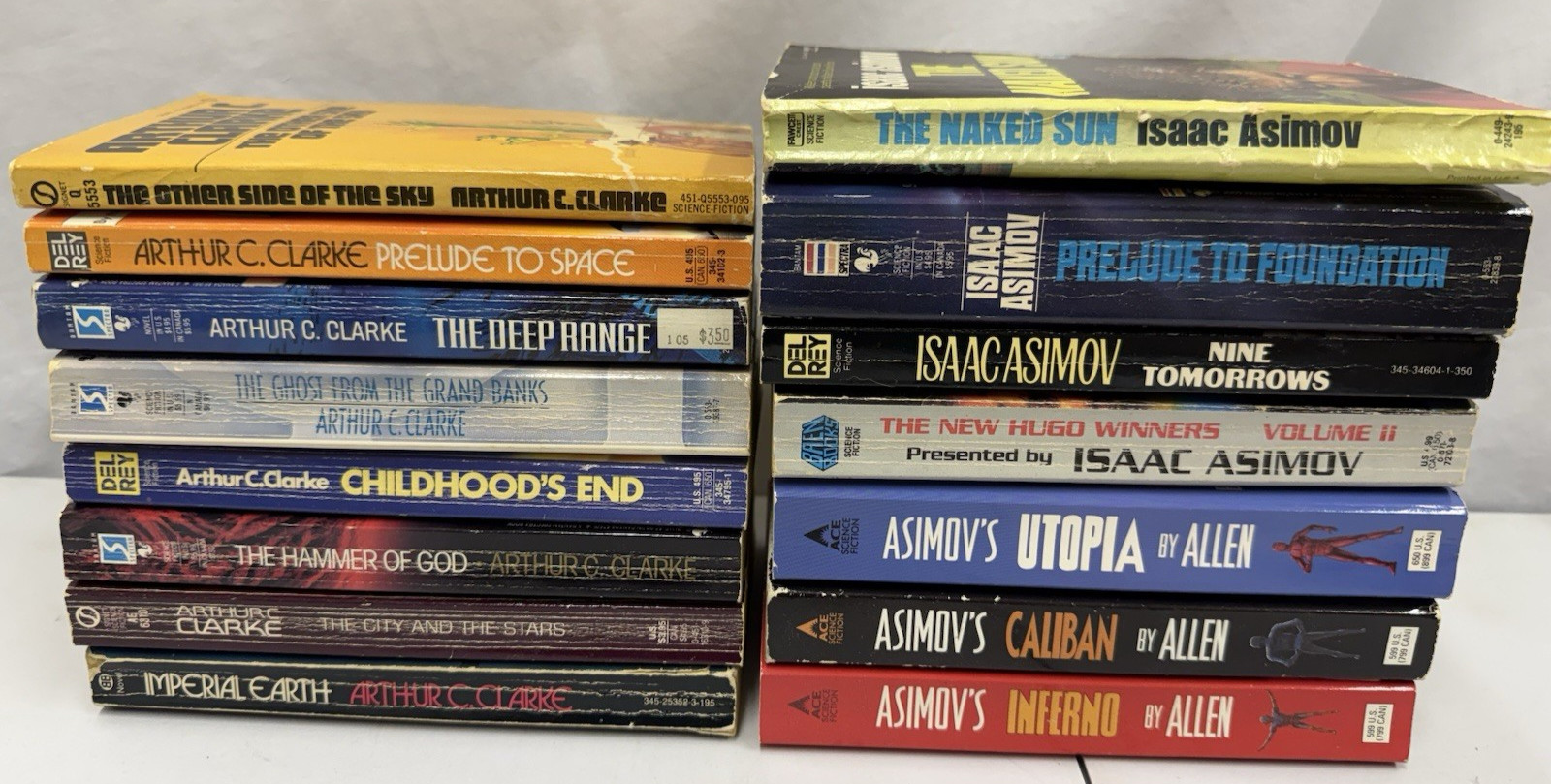 Vintage Sci Fi Paperback Lot Of 15 Isaac Asimov &Amp; Arthur C Clarke