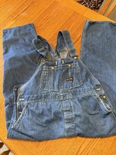 VTG 50s Big Smith Denim Sanforized Farm Overalls Bibs Union Made Grunge 33x28