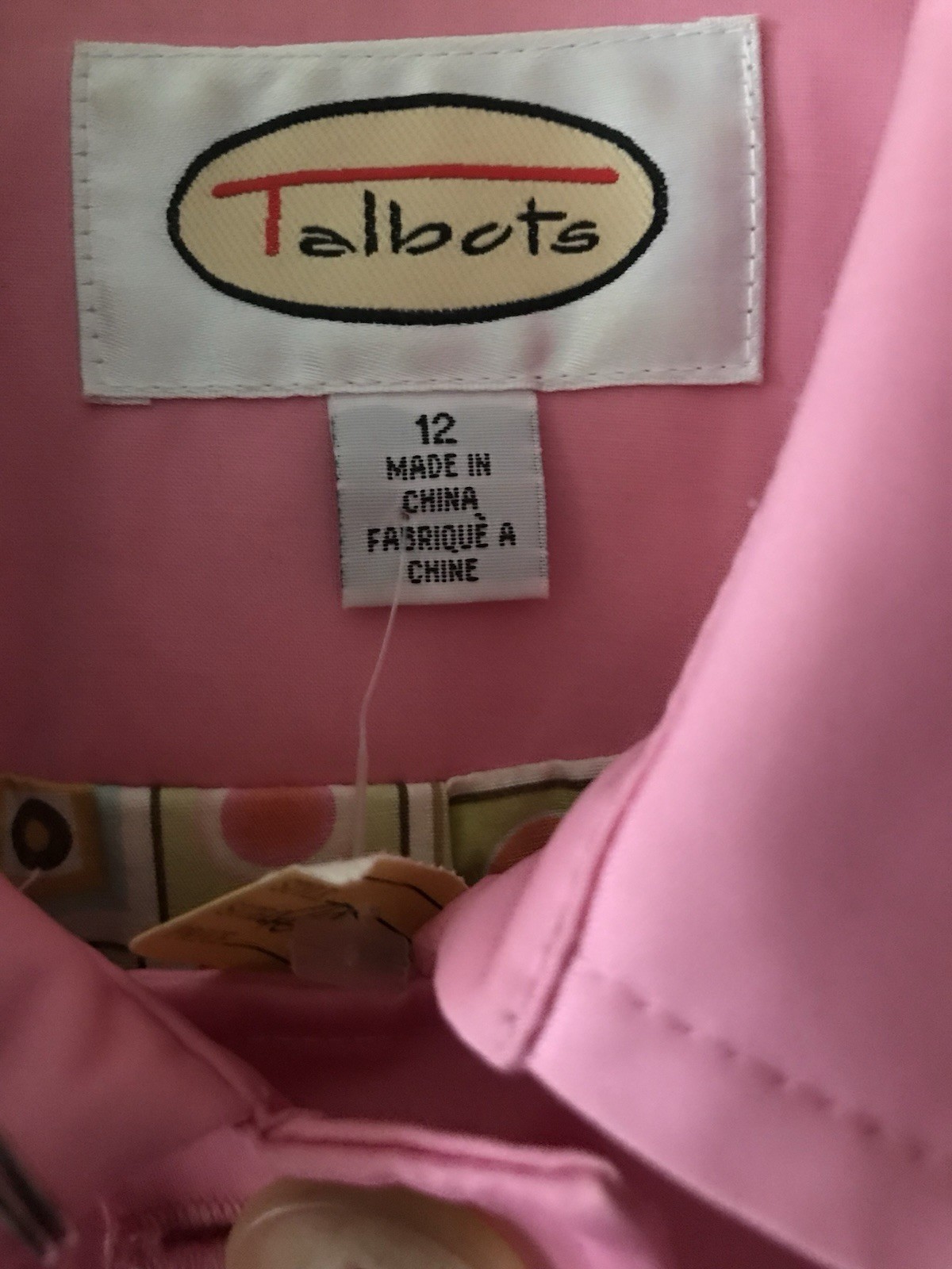 Talbots Pink Collared Button Women's Jacket Size … - image 1
