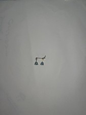 Blue Trillion Crystal Dangle Drop Earrings Silver Tone Long Hook Ear Wire