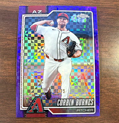 Topps Chrome Corbin Burnes Arizona Diamondbacks 2026 Purple Refractor #237 52/75