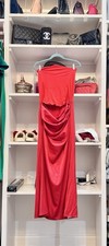 HOUSE OF CB Red Strapless Ruched Long Maxi Dress S-FULLER CUP Regular Size Type