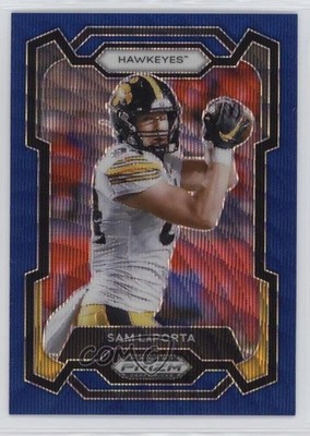 2024 Panini Prizm Draft Picks Blue Wave Prizm 81/249 Sam LaPorta #45 0ud4