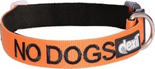 Dexil NO DOGS (Not good with other dogs) Orange Colour Coded S-M L-XL Dog Colla