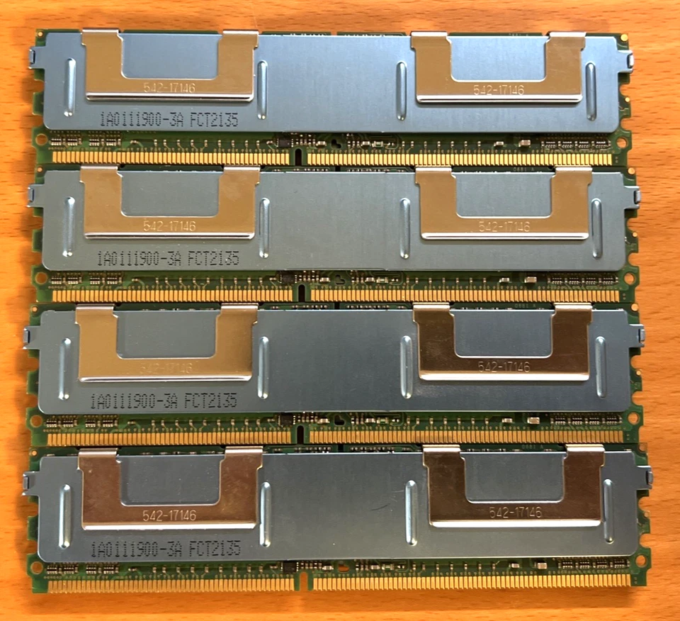 Lot of 4 - CRUCIAL CT2KIT25672AF667 18FH1D6Z - PC2-5300 Buffered Memory (2GB X4) - Image 2 of 2