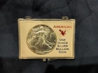 1987 1 oz Silver American Eagle One Ounce Coin $1 Dollar in case