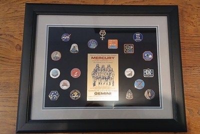 NASA Mercury & Gemini Program Framed Pin Collections by WINCO