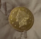 1861 liberty head 20 dollar gold coin