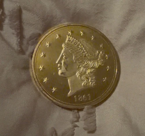 Photo of a 1861-P Liberty Double Eagle from an eBay listing that sold on Jul 9, 2026