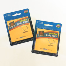 2 Avery Lay Flat Ultrahold Sticky Notes 3 x 3 Square Neon Orange Green Pink 135