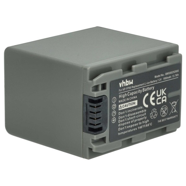 Akku FüR Sony Dcr-Hc46E Dcr-Hc46 Dcr-Hc44 Dcr-Hc44E Dcr-Hc65 1900Mah 7,2V-image