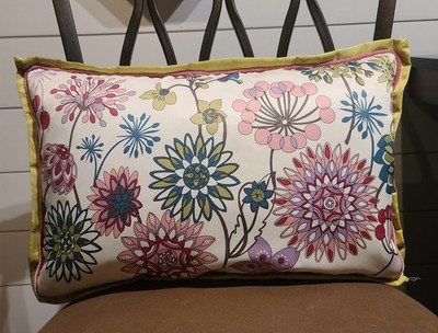 Beautiful Boho Floral Rectangular Pillow 17'' x 11''