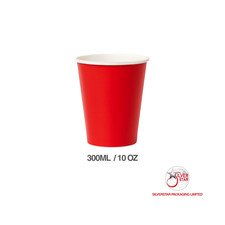 10oz /300ml Paper Half Pint Red Cups - Ideal for House Party/Catering /Takeaway