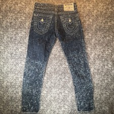 True Religion Women  s Skinny Jeans Dark Wash Denim 31x32 Pocket Flap Stretch