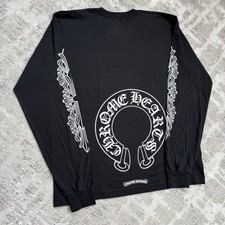 Chrome Hearts Floral Horseshoe Long Sleeve Shirt Chrome Hearts Floral Horseshoe Long Sleeve Shirt
