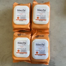 (4) The Honey Pot Company Normal Wipes (30 Count Each)