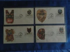 4 dif  FDC's  15cent Indian Masks (Sc.#1834-37)  UA   Wow!