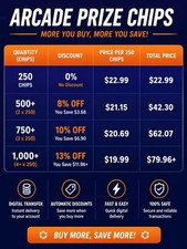 Dave & Busters Power Card 250+ BONUS CHIPS | ...