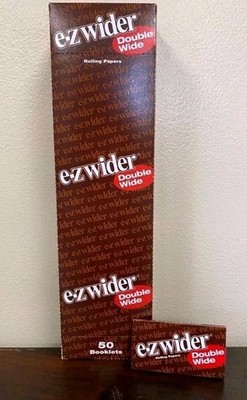 EZ Wider Double Wide Cigarette Rolling Papers 50 Booklets Sealed Box