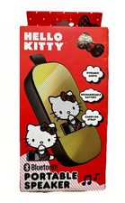 Hello Kitty Bluetooth Portable Speaker, Rechargeable Battery Yellow w/Plaid 118