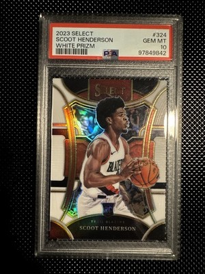 2023-24 Panini Select Mezzanine Scoot Henderson #324 White Prizm /149 PSA 10