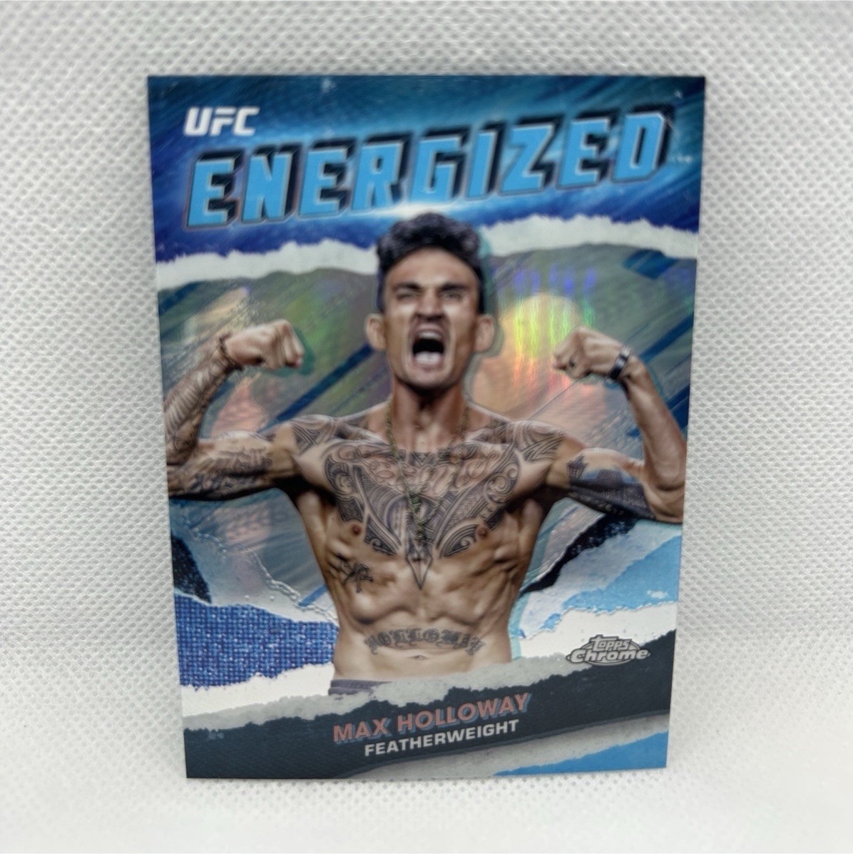 Topps 2024 Chrome UFC Energized Max Holloway TME-7 Insert Mixed Martial Arts UFC