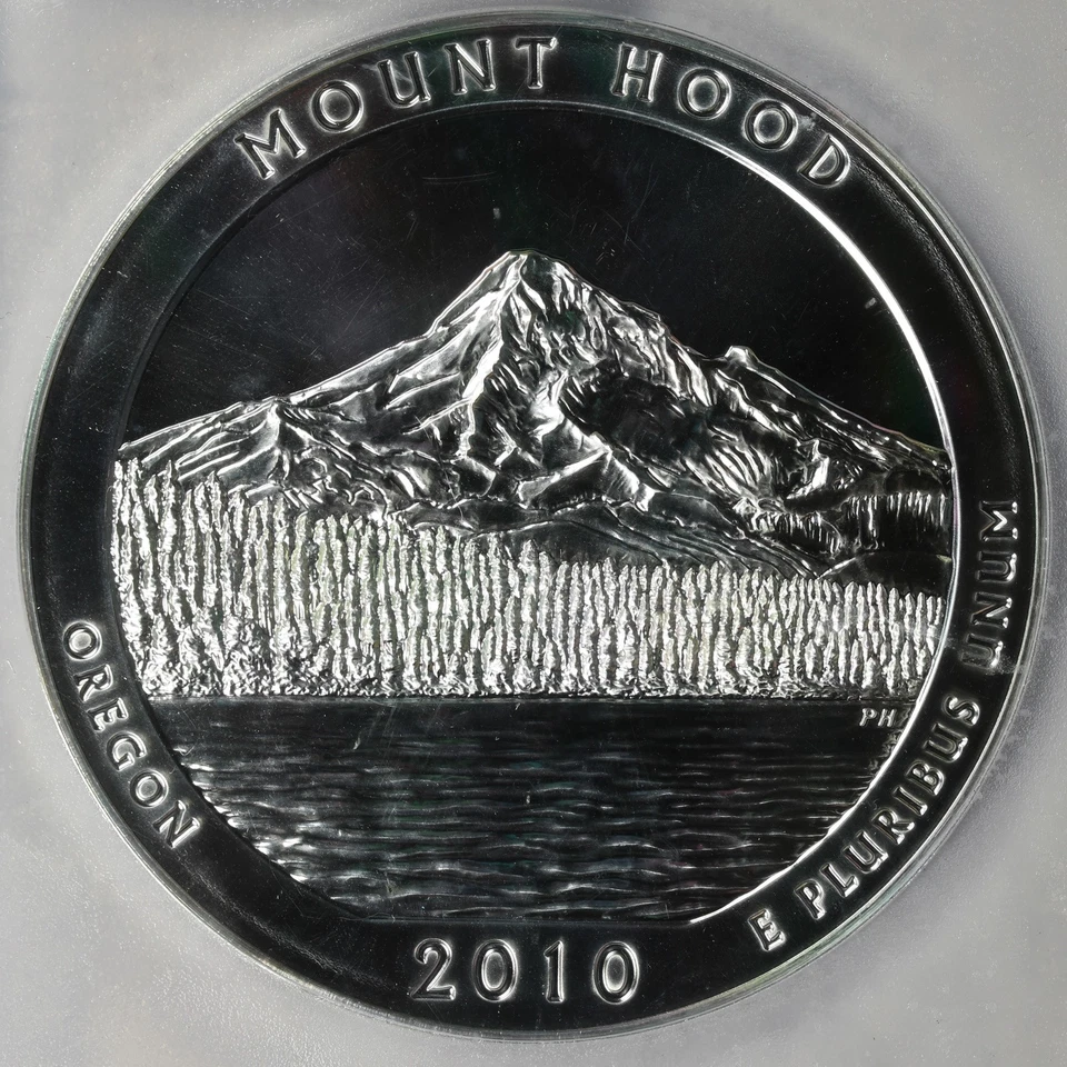 2010 Mount Hood ATB 5 oz Silver Quarter 25c PCGS MS68PL First Strike - Image 3 of 4