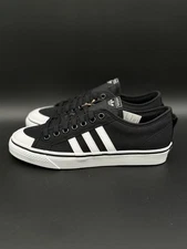 Adidas Originals Nizza Canvas Black White Casual Shoes Sneakers CQ2332 Mens Size