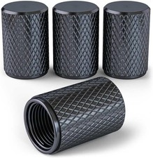 Aluminum Tire Valve Stem Caps   Anti-Rust, Premium Anodized Aluminum, SLATE