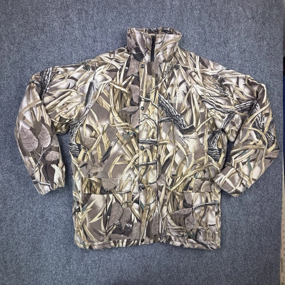 Abrigo de caza camuflado de aguas bravas al aire libre PATOS ILIMITADOS ventaja humedales L EE. UU. Foto 2 de 4