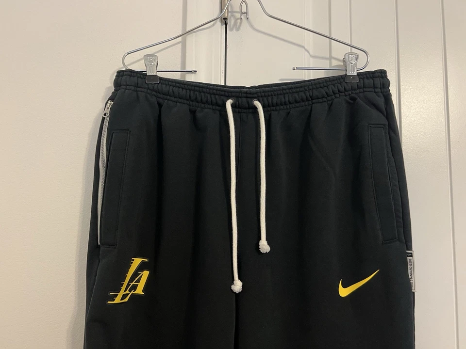 Nike DriFit NBA Los Angeles Lakers City Edition Sweatpants (Sz L) - Image 4 of 4