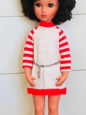 1960's Furga Italy 17'' Alta Moda Doll ACAPULCO 8686 Fun Sweater Dress-No Doll